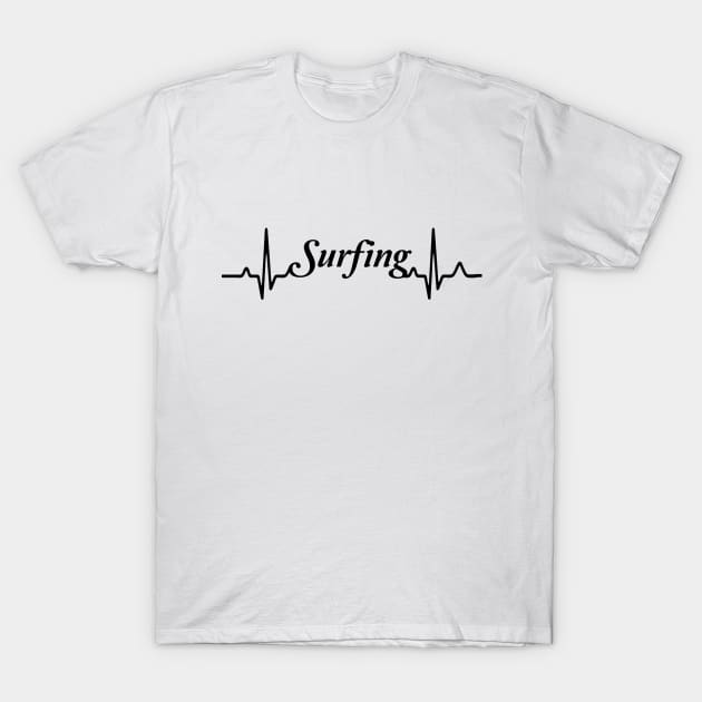 surfing heart, rate, beach shirt,surf, surfer,shirt, summer shirt, T-Shirt by L  B  S  T store